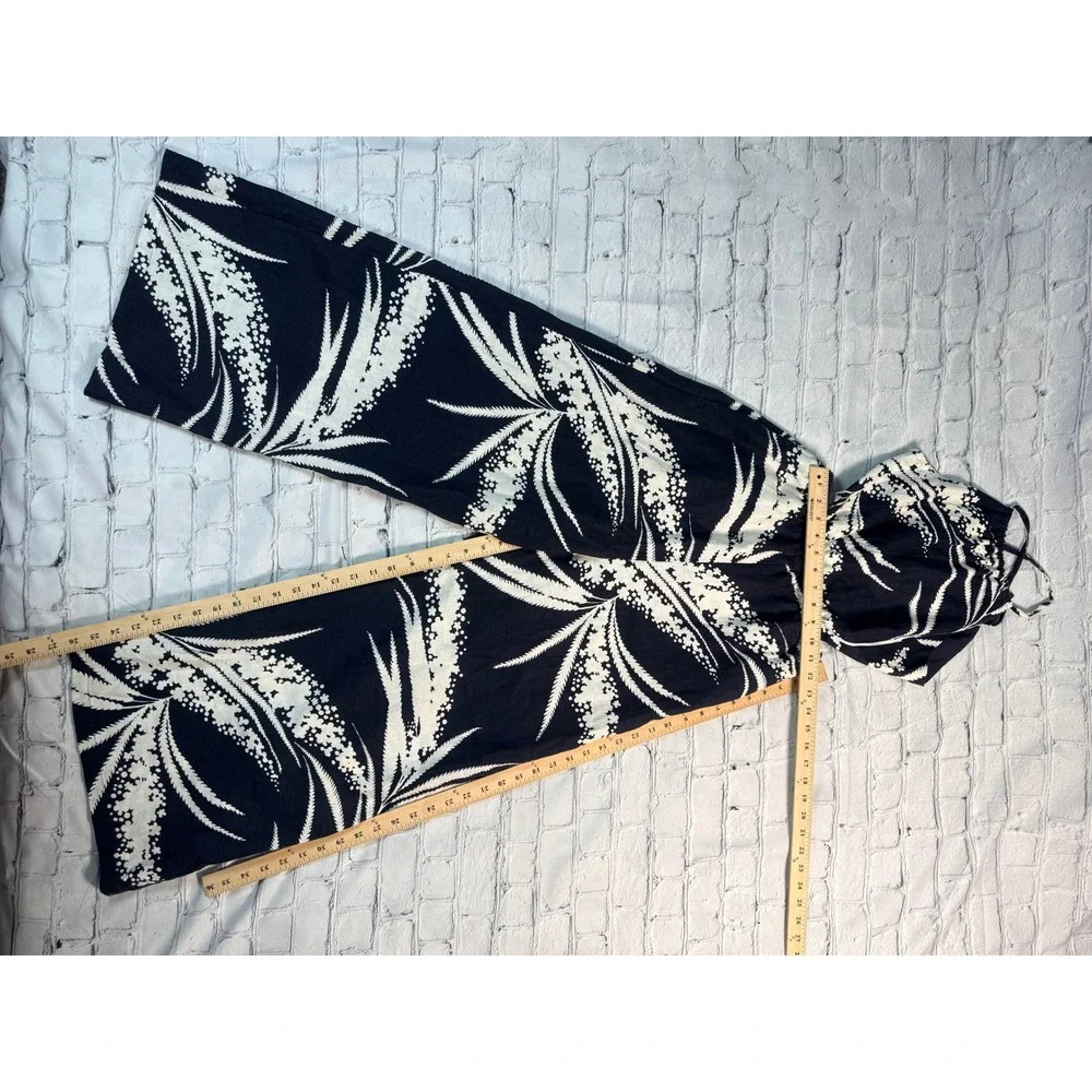 COS Jumpsuit Small Floral Palm Wide Leg Halter Boho Summer